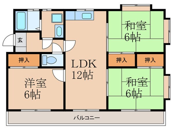 プロスペール板付の物件間取画像